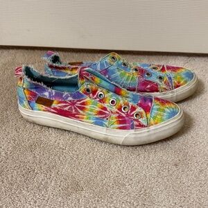Colorful Tie-Dye Kids Sneakers